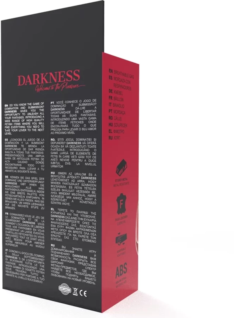 DARKNESS BREATHABLE GAG RED