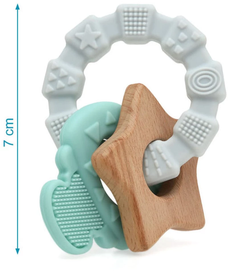 Μασητικό Kiokids Σιλικόνης 7cm Mint