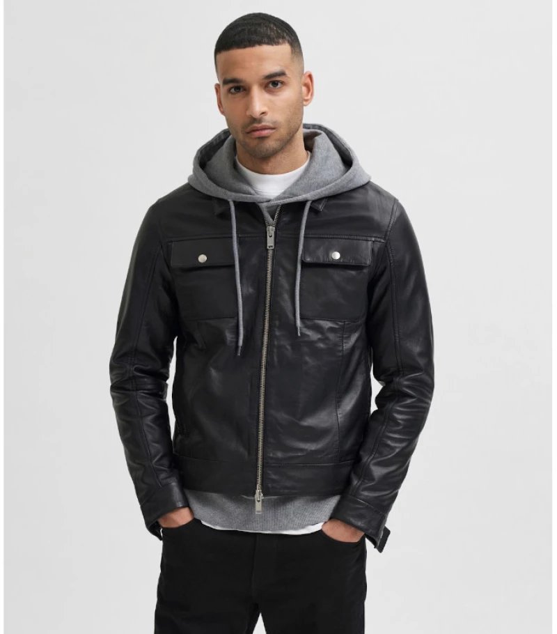 Jacket ανδρικό δερμάτινο Selected