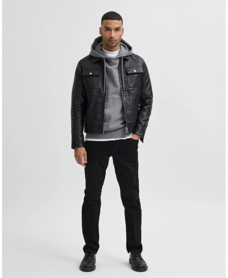 Jacket ανδρικό δερμάτινο Selected