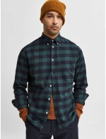 Πουκάμισο ανδρικό "FLANNEL spruce" SELECTED