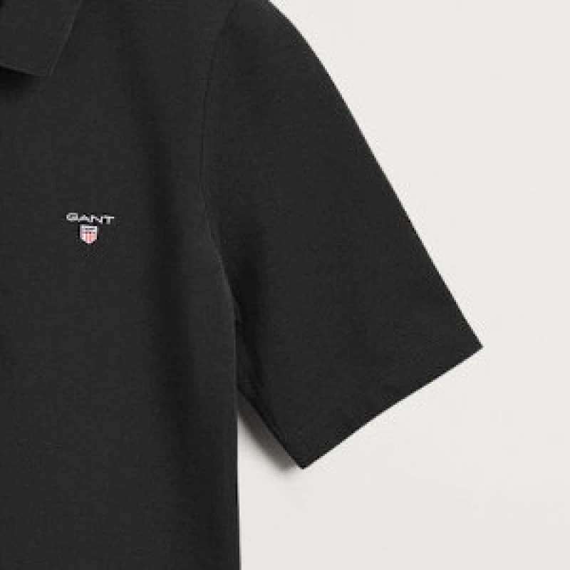 Polo γυναικείο μπλουζάκι Gant Black