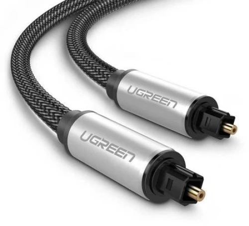 Καλώδιο UGREEN AV108 Toslink Audio optical cable braided aluminium 1.5m ΓΚΡΙ 10542