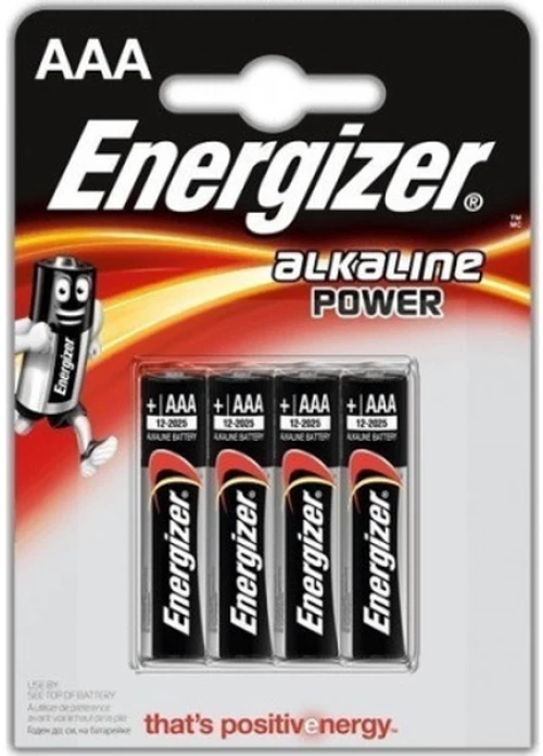 Energizer Battery Alkaline Power AAA Pack 4pieces