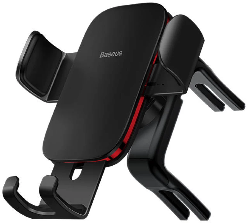 Baseus Metal Age II gravitational car phone holder to round ventilation grid black
