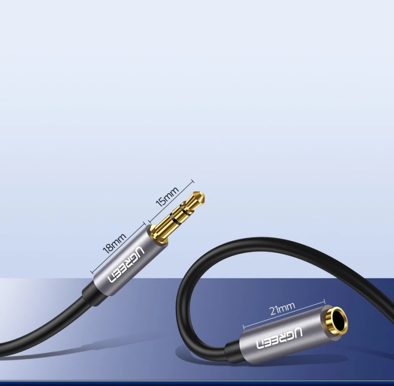 Ugreen AUX 35 mm mini jack extension cord cable 2 m - Μαύρο AV118 10594