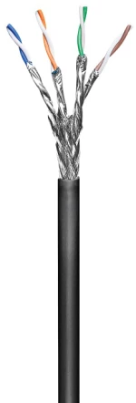 GOOBAY καλώδιο S/FTP CAT 6 57197, CCA, AWG 23/1, 100m, μαύρο