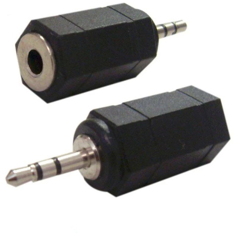 POWERTECH αντάπτορας 2.5mm σε 3.5mm CAB-J014, μαύρος, 5τμχ