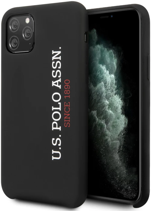 U.S. Polo Assn. “Silicone Effect Logo Collection” Θήκη προστασίας από σιλικόνη – iPhone 11 Pro (Μαύρο – USHCN58SLBKV2)