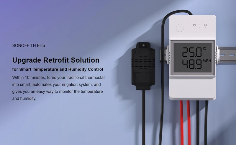 SONOFF smart διακόπτης ελέγχου θερμοκρασίας/υγρασίας THR320D  WiFi  20A