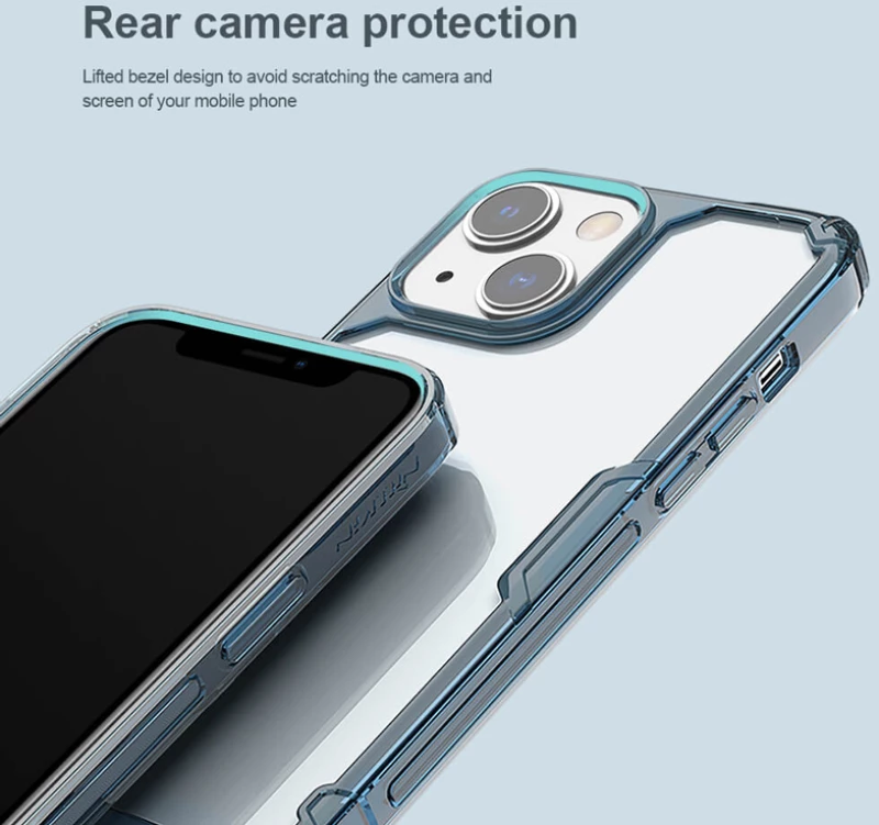 NILLKIN θήκη Nature Pro για Apple iPhone 14 Plus  μπλε & διάφανη