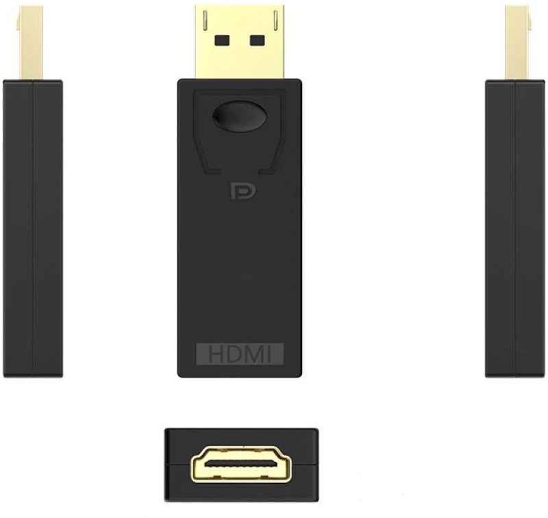 POWERTECH αντάπτορας DisplayPort σε HDMI CAB-DP065, Passive, 4K, μαύρος