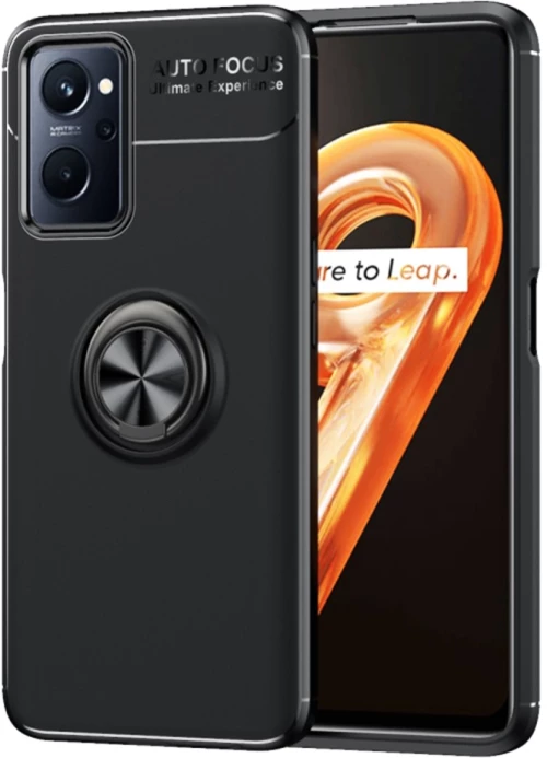 Θήκη Ancus AutoFocus Shock Proof με Ring Holder για Realme 9i Μαύρη