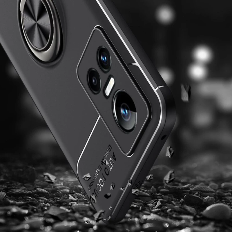 Θήκη Ancus AutoFocus Shock Proof με Ring Holder για Realme GT Neo 3 Μαύρη