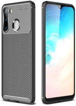 Θήκη Ancus AutoFocus Carbon Fiber για Samsung SM-A215F Galaxy A21 Μαύρη