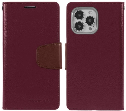 Θήκη Book Goospery Sonata Diary Case για Apple iPhone 13 Pro Max Μπορντώ