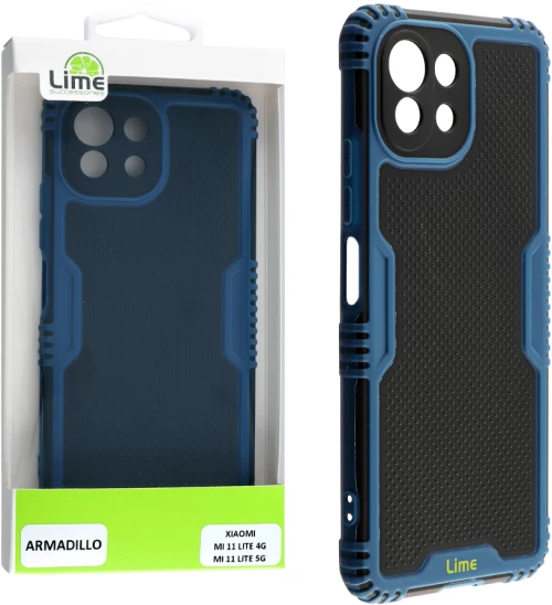LIME ΘΗΚΗ XIAOMI MI 11 LITE 4G/MI 11 LITE 5G 6.55" ARMADILLO CAMERA GUARD BLUE