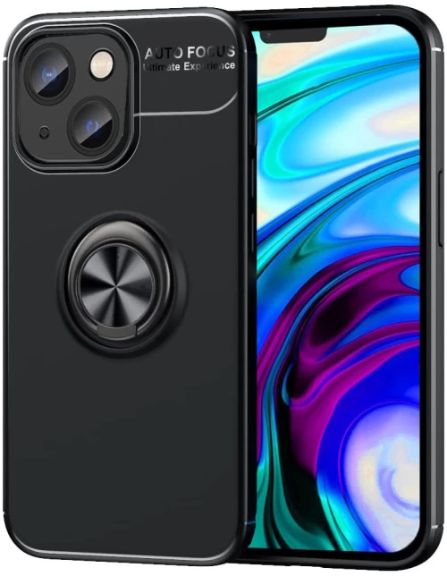 Θήκη Ancus AutoFocus Shockproof με Ring Holder για Apple iPhone 14 Μαύρη