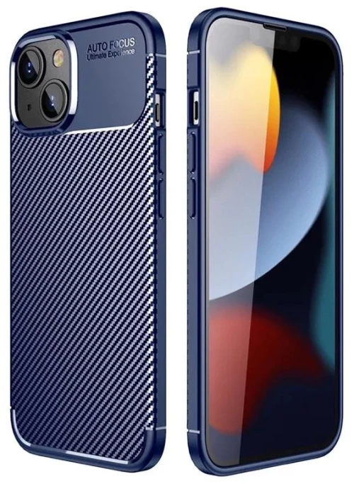 Θήκη Ancus AutoFocus Carbon Fiber για Apple iPhone 14 Plus Μπλε