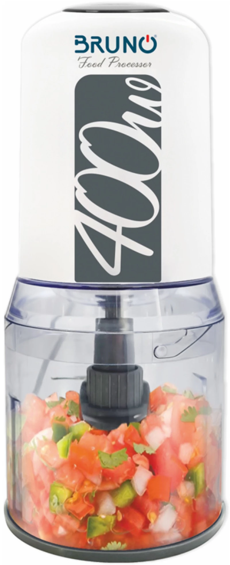 BRUNO πολυκόπτης BRN-0088, 2 ταχύτητες, 400W, 500ml, 4 λεπίδες, λευκός