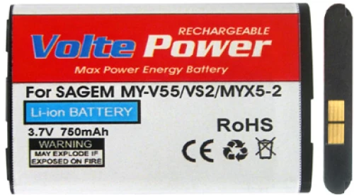 Batteria Per Sagem MY-V55: 3,7V 750mAh Li-Ion, Compatibile Con Vari Modelli