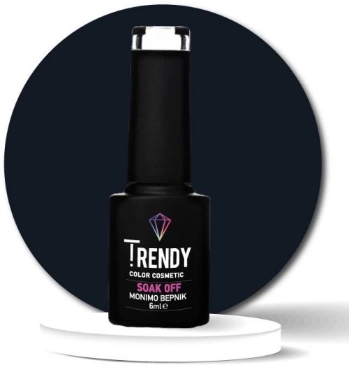 ΗΜΙΜΟΝΙΜΟ ΒΕΡΝΙΚΙ TRENDY - No034 BLUE BLACK- 6ml