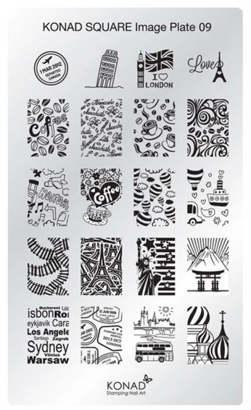 ΠΛΑΚΕΤΑ ΤΕΤΡΑΓΩΝΗ KONAD -No 9