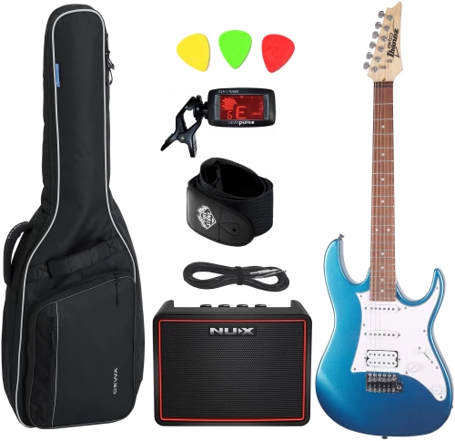 Ibanez GRX 40 - Metallic Light Blue - Deluxe Plus Bundle