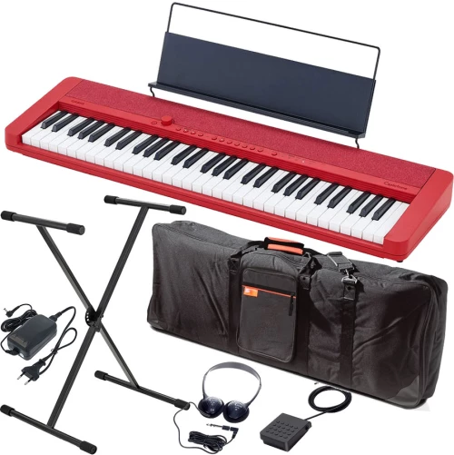 Casio Casiotone CT-S1 Red - Deluxe Bundle