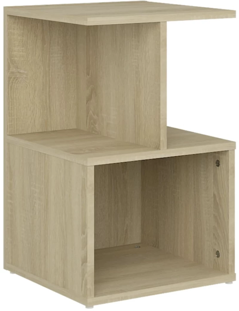 vidaXL Κομοδίνο Sonoma Δρυς 35 x 35 x 55 εκ. από Μοριοσανίδα N/A Καφέ