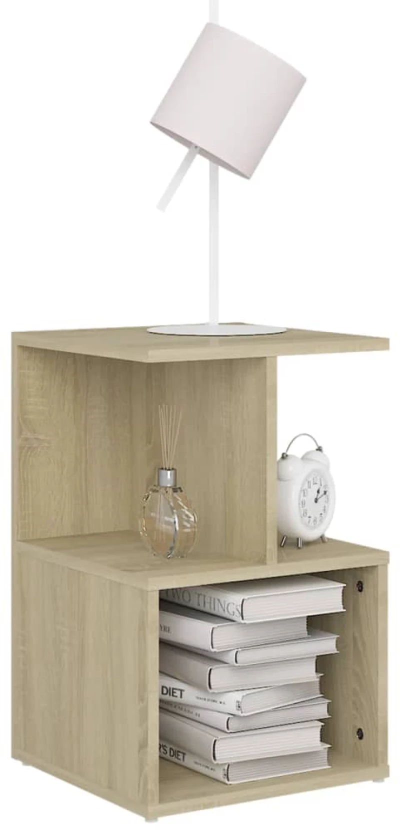 vidaXL Κομοδίνο Sonoma Δρυς 35 x 35 x 55 εκ. από Μοριοσανίδα N/A Καφέ