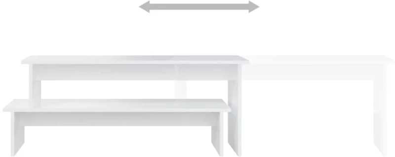 vidaXL Έπιπλο Τηλεόρασης Λευκό 180 x 30 x 43 εκ. από Μοριοσανίδα N/A Λευκό