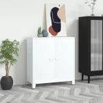 vidaXL Αρχειοθήκη Βιομηχανική Λευκή 90 x 40 x 100 εκ. από Ατσάλι N/A Λευκό