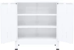 vidaXL Αρχειοθήκη Βιομηχανική Λευκή 90 x 40 x 100 εκ. από Ατσάλι N/A Λευκό