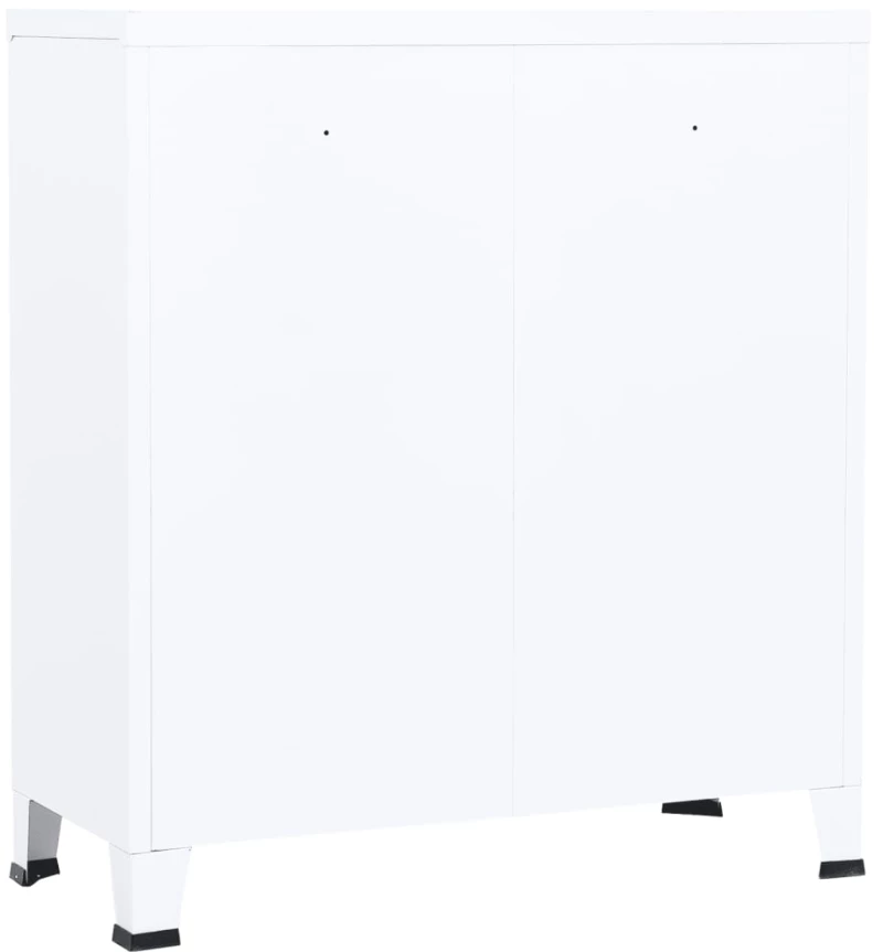 vidaXL Αρχειοθήκη Βιομηχανική Λευκή 90 x 40 x 100 εκ. από Ατσάλι N/A Λευκό