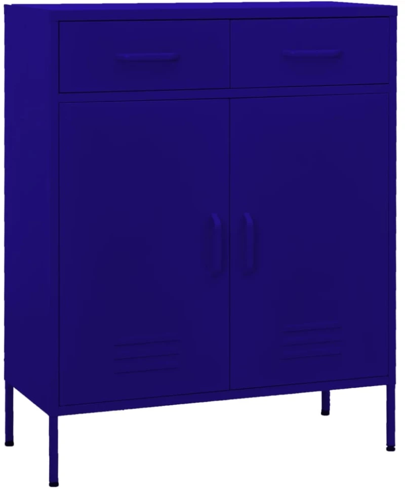 vidaXL Ντουλάπι Αποθήκευσης Ναυτικό Μπλε 80x35x101,5 εκ. από Ατσάλι N/A Μπλε