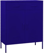 vidaXL Ντουλάπι Αποθήκευσης Ναυτικό Μπλε 80x35x101,5 εκ. από Ατσάλι N/A Μπλε