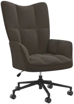 vidaXL Πολυθρόνα Relax Σκούρο Γκρι Βελούδινη  Γκρι
