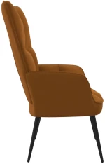 vidaXL Πολυθρόνα Relax Καφέ Βελούδινη  Καφέ
