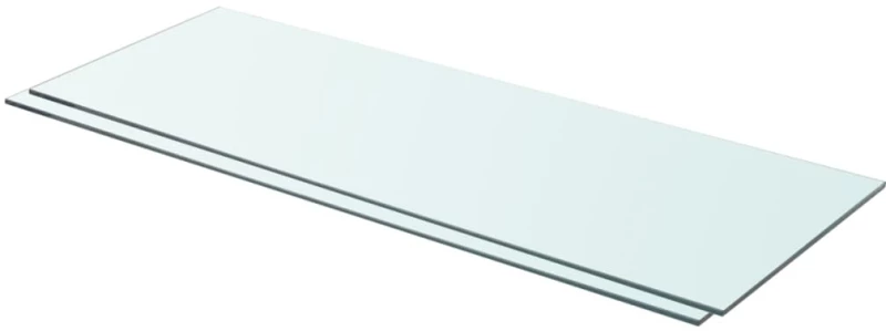 vidaXL Ράφια Πάνελ 2 τεμ. Διάφανα 80 x 30 εκ. Γυάλινα 80 x 30 cm Διαφανές