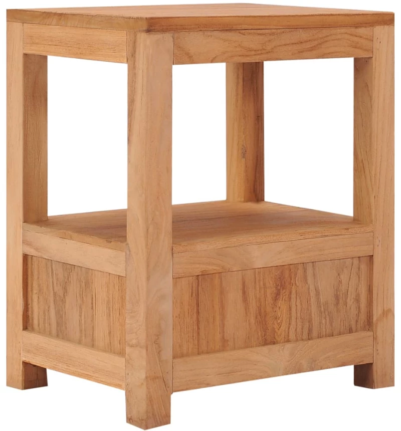 vidaXL Κομοδίνο 40 x 30 x 50 εκ. από Μασίφ Ξύλο Teak  Καφέ