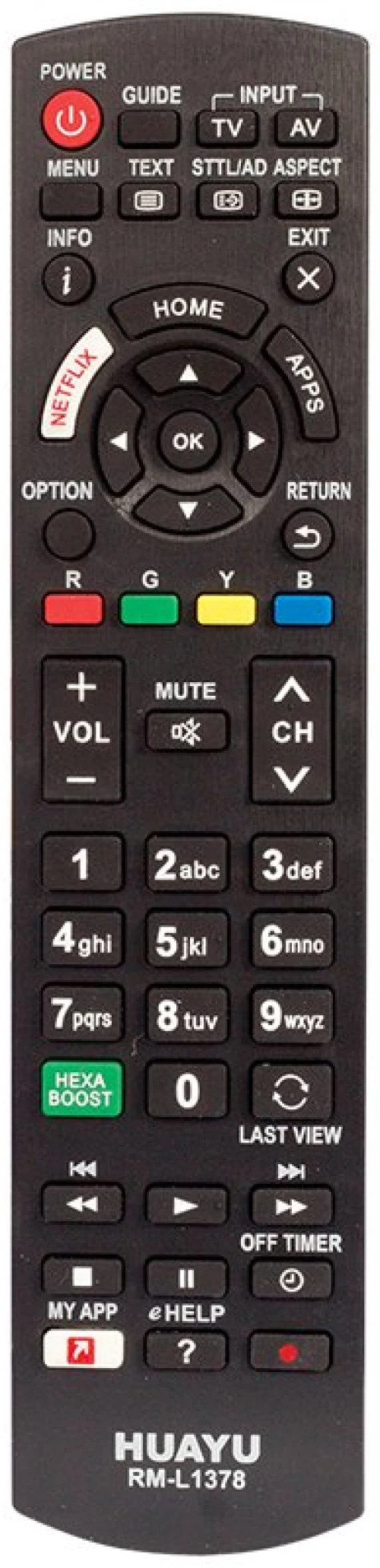 PANASONIC REMOTE CONTROL RM-L1378