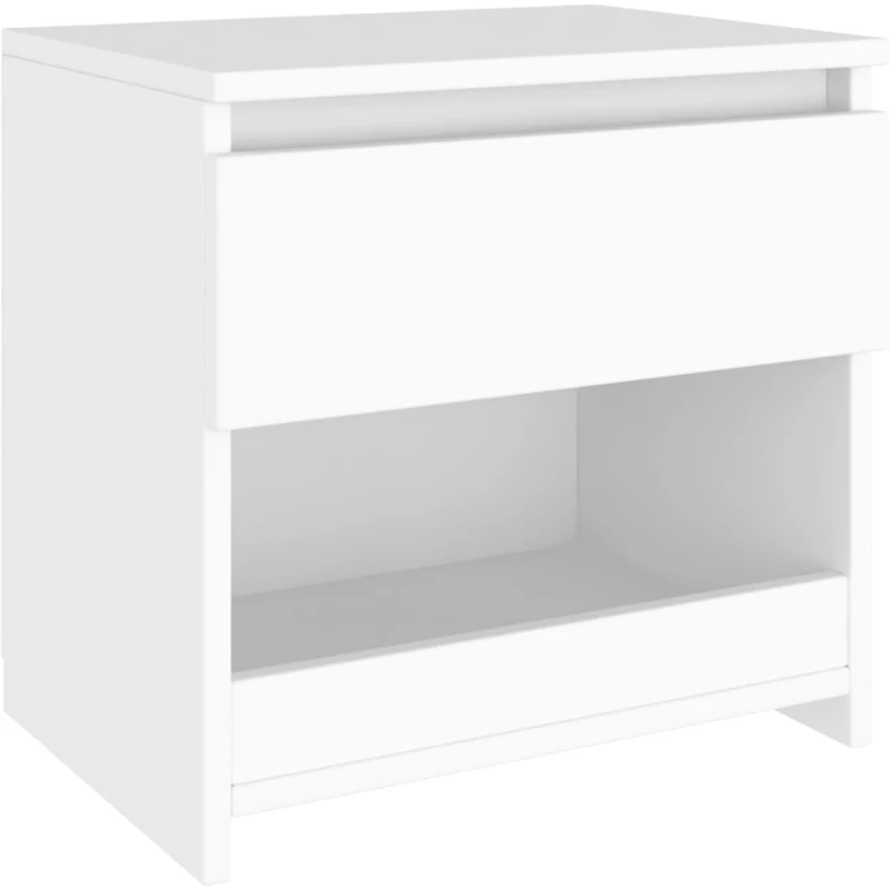 vidaXL Κομοδίνο Λευκό 40 x 30 x 39 εκ. από Μοριοσανίδα N/A Λευκό