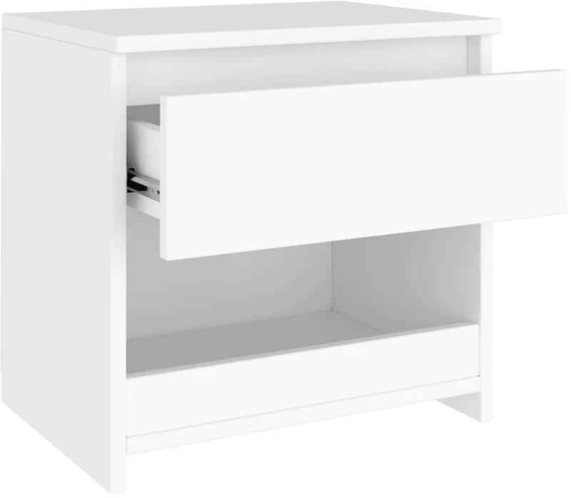 vidaXL Κομοδίνο Λευκό 40 x 30 x 39 εκ. από Μοριοσανίδα N/A Λευκό