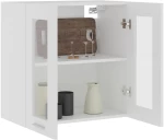 vidaXL Ντουλάπι Κρεμαστό με Τζάμι Λευκό 60x31x60 εκ. Μοριοσανίδα  Λευκό