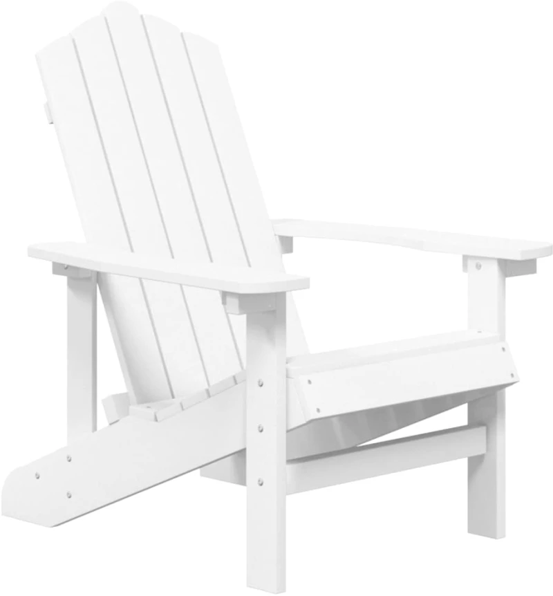 vidaXL Καρέκλες Κήπου Adirondack 2 τεμ. Λευκές από HDPE N/A Λευκό