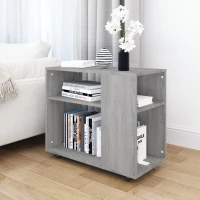 vidaXL Τραπέζι Βοηθητικό Γκρι Sonoma 70x35x55 εκ. Επεξεργασμένο Ξύλο N/A Γκρι