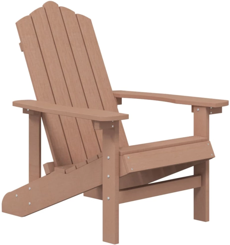 vidaXL Καρέκλες Κήπου Adirondack 2 τεμ. Καφέ από HDPE N/A Καφέ
