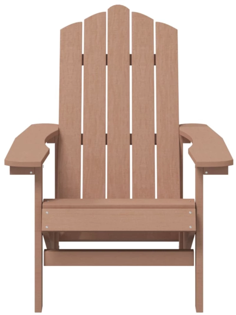 vidaXL Καρέκλες Κήπου Adirondack 2 τεμ. Καφέ από HDPE N/A Καφέ