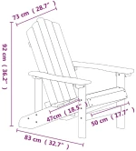 vidaXL Καρέκλες Κήπου Adirondack 2 τεμ. Καφέ από HDPE N/A Καφέ